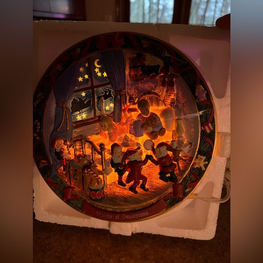 The Bradford exchange vision of sugar plums light up 3D plate